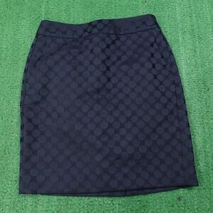 New! Banana Republic Skirt Womens 4 Blue Polka Dot Lined Pencil Work Office Wear